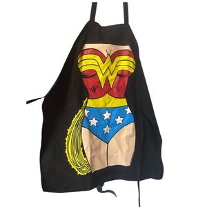 Wonder Woman Apron - Black and Multicolor